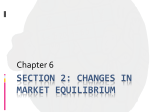 Section 2: Changes in Market equilibrium