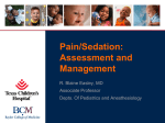 Pain/Sedation: Assessment and Management