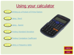 Using your calculator to teach statistics