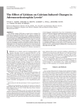 The Effect of Lithium on Calcium