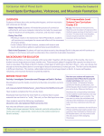 Investigate Earthquakes, Volcanoes, and Mountain Formation
