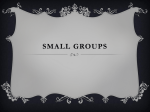 Small groups - SID Evangelism