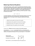 Balancing Chemical Equations