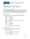 Word Formation