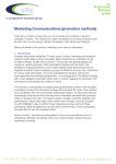 Marketing Communications (promotion methods)