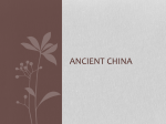 Ancient China - Al Iman School