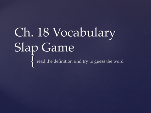 Vocabulary Slap Game