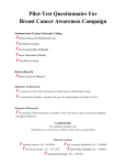 Pilot-test Questionnaire for Breast Cancer Awareness Campaign