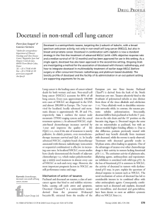 Docetaxel in non-small cell lung cancer