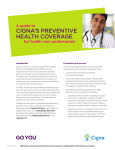 A Guide To CignA`s Preventive HeAltH CoverAge For