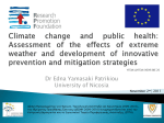 Climate change and public health: Assessment of the effects of