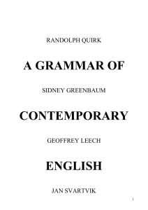 A GRAMMAR OF CONTEMPORARY ENGLISH