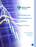 Prostate Cancer - 2012 Report on Cancer Statistics in Alberta