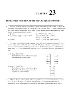 CHAPTER 23 The Electric Field II: Continuous Charge