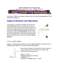 Angles of Elevation and Depression: