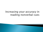 Increasing your accuracy in reading nonverbal cues