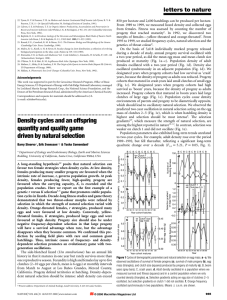 Density cycles and an offspring quantity and quality game driven by