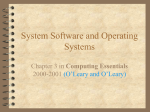 System Software and Operating Systems