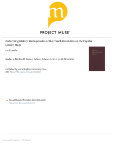 Performing History: Harlequinades of the French Revolution on the