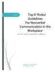 Top 8 `Rules/ Guidelines For Nonverbal Communication in the