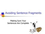 Correct and Complete Sentences