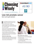Low-risk prostate cancer - Consumer Health Choices