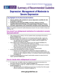 Management of Moderate to Severe Depression
