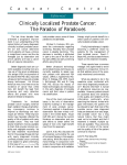 Clinically Localized Prostate Cancer: The