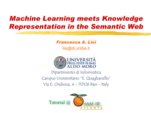 Machine Learning meets Knowledge Representation in the