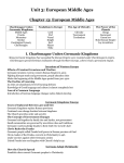 Unit 3: European Middle Ages Chapter 13