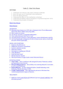 Cardiovascular 22 – Heart Valve Disease