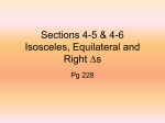 Isosceles, Equilateral and right triangles