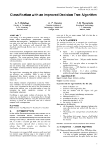 Classification with an improved Decision Tree Algorithm