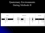 Quaternary Environments Introductory Lecture