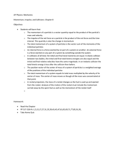 Unit 8: Momentum, Impulse, and Collisions