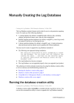 Manually Creating the Log Database