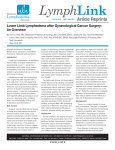Lower Limb Lymphedema after Gynecological Cancer Surgery: An