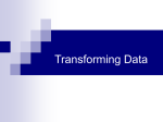 Transforming Data