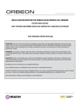 INSTALLATION INSTRUCTIONS FOR ORBEON CEILING