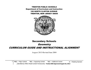 Geometry CURRICULUM GUIDE AND INSTRUCTIONAL ALIGNMENT