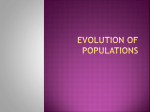 Evolution of Populations - Living Environment H: 8(A,C)