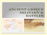 Ancient Greece: Battle Tactics and Wars