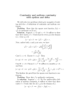 Continuity and uniform continuity with epsilon and delta