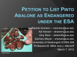 Petition to List Pinto Abalone as Endangered under the ESA