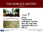 Chapter 7 _China--Fracture and Unification-