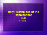 Ch17_1 Birthplace of the Renaissance