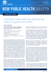 NSW PUBLIC HEALTH BULLETIN