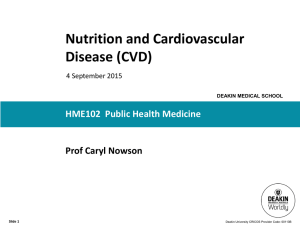 Nutrition and Cardiovascular Disease (CVD)