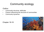 Lecture 8: Community ecology