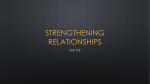 Unit 2 Strengthing Relationships